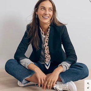 NWT J.CREW Going Out Stretch Twill Blazer Jacket Open Dark Navy Blue 4 $178